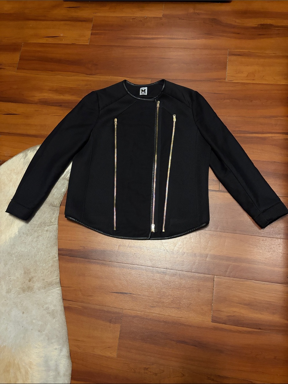 Missoni Black Jacket with Gold Zippers